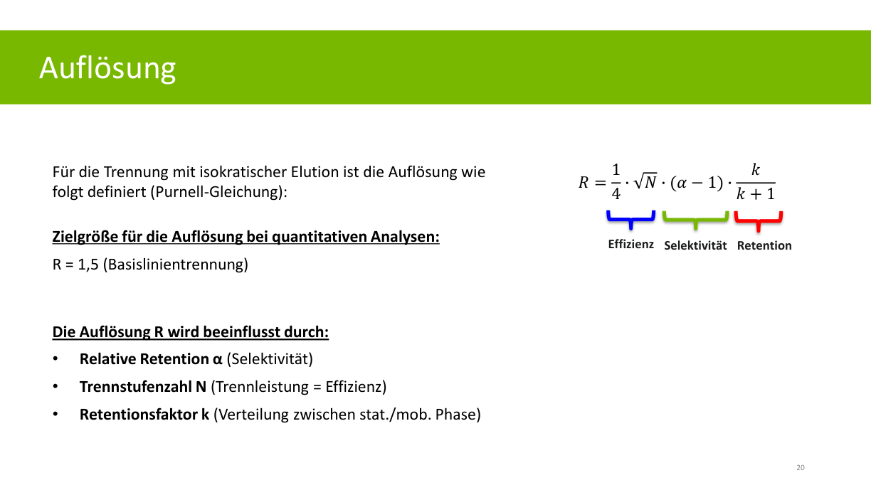Originalfolie zur Auflösung und Purnell-Gleichung